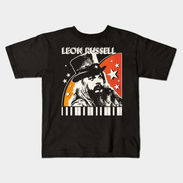 Leon Russell Kids T-Shirt by darklordpug